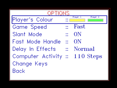 Pixel Run C - Options
