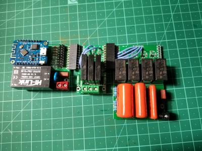 Custom PCB modules connected together
